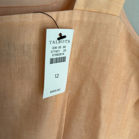 NEW Talbots Sunset Horizon Linen Maxi Dress in tropical peach 12 - Picture 9 of 13